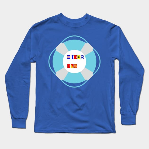 Cabin boy spelt out in nautical flags Long Sleeve T-Shirt by sailorsam1805